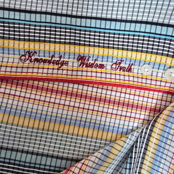 Robert Graham Striped Paisley Multi Color Button Down Shirt Size L - Picture 5 of 11